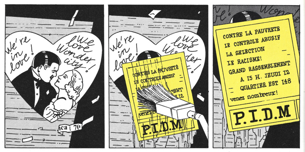 vues de 3 vignettes de bd