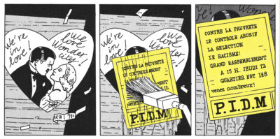 vues de 3 vignettes de bd