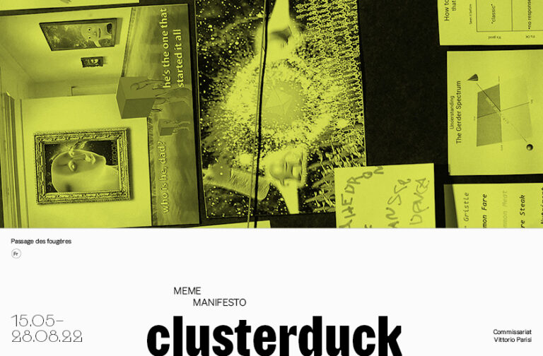 document de visite de l'exposition de Clusterduck