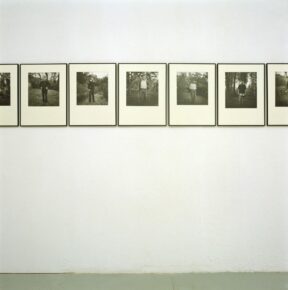photographies noir et blanc encadrées, allignées, hauteur mediane